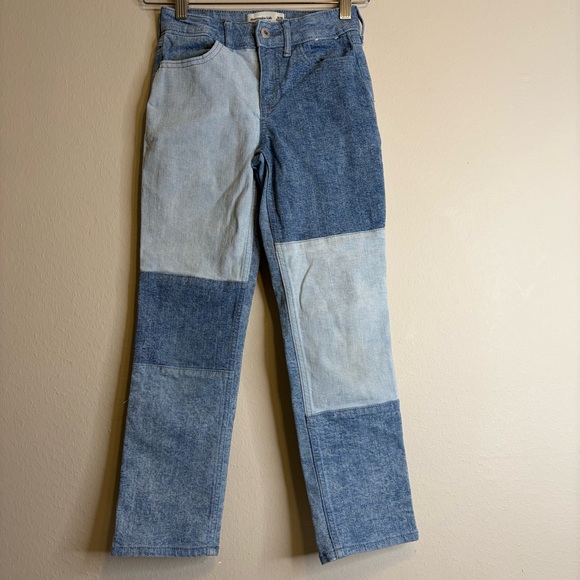 abercrombie kids Other - Abercrombie Kids Girls High Rise Straight Jeans Denim Patch Size 9/10